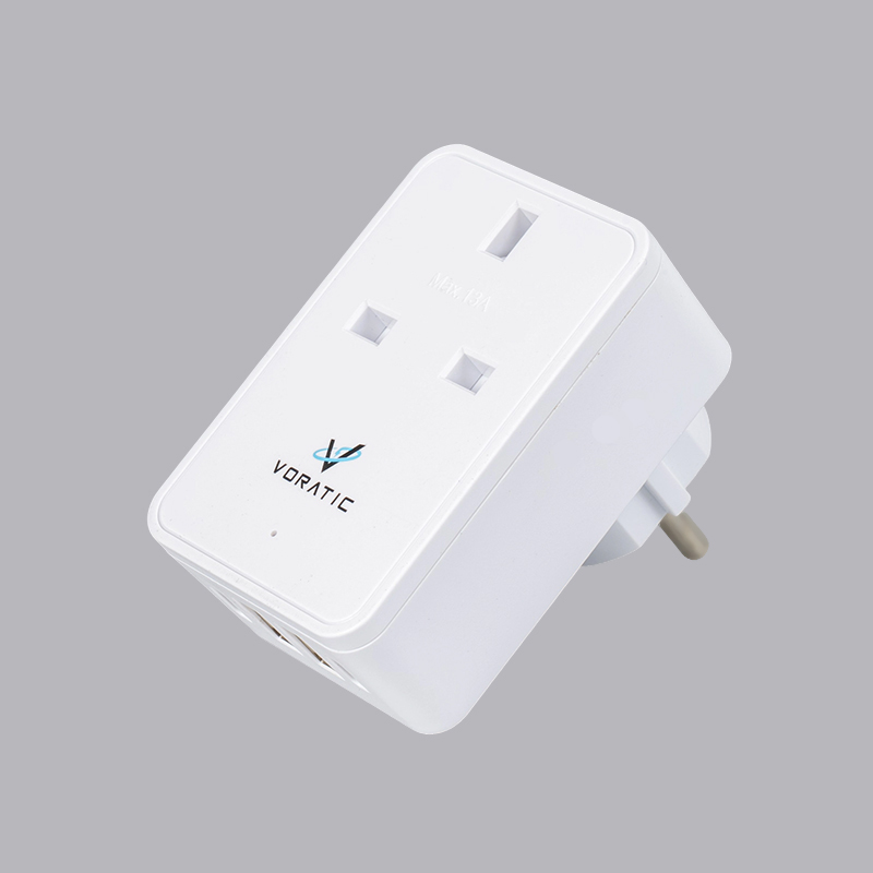 VT-924-DE UK nach Deutschland, 1 Steckdose, 2 USB-Anschlüsse, 2 Typ-C-Anschlüsse-Adapter