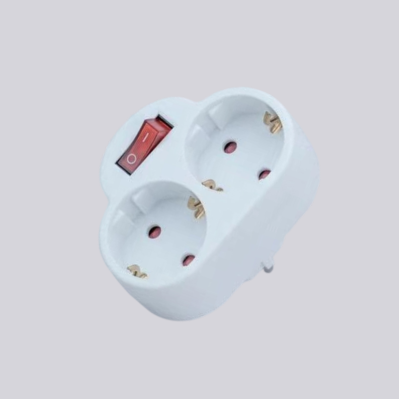 G01-02K deutscher Typ zwei Rundstecker mit Schalteradapter